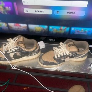 Kids Black and Tan Sneakers